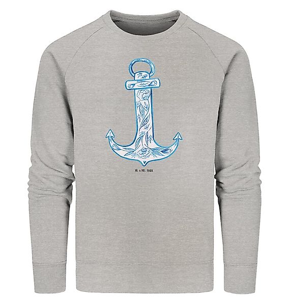 Mr. & Mrs. Panda Longpullover Anker Blau Größe XS - Heather Grey - Geschenk günstig online kaufen
