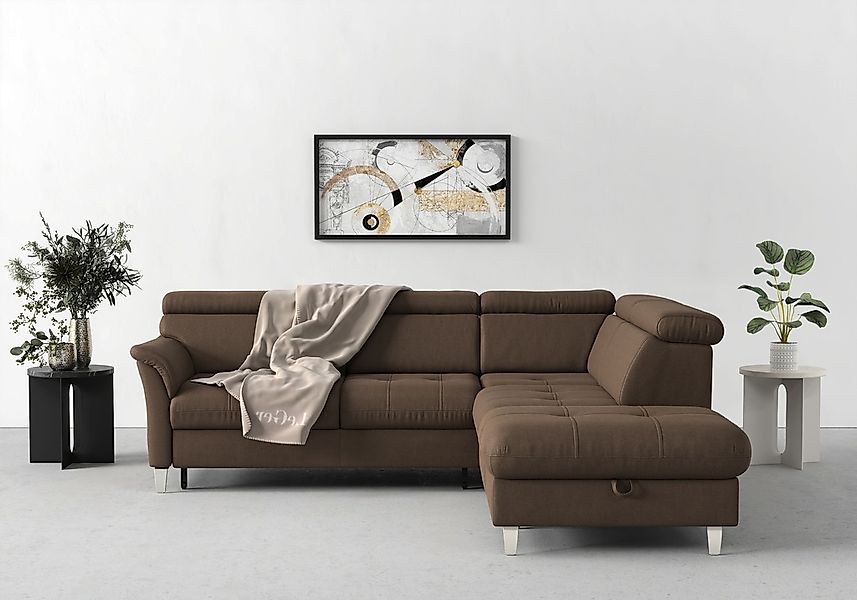 sit&more Ecksofa "Marano L-Form" inklusive Kopfteilverstellung, wahlweise m günstig online kaufen