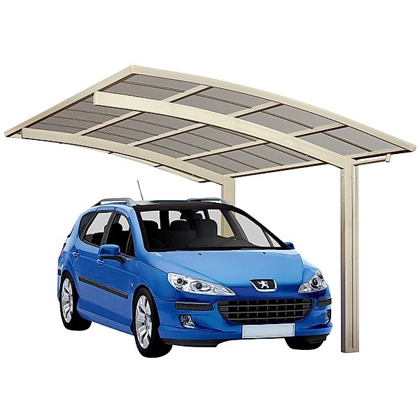 Ximax Runddach-Einzelcarport Portoforte Typ 60 Sonderlänge Edelstahl-Look günstig online kaufen