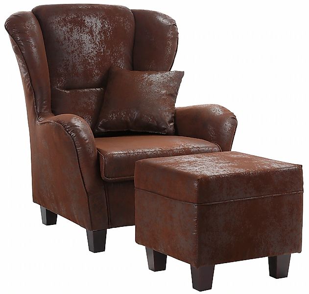 Home affaire "Oliver" Ohrensess,mit Hocker,Zierkissen,Klassische Form günstig online kaufen