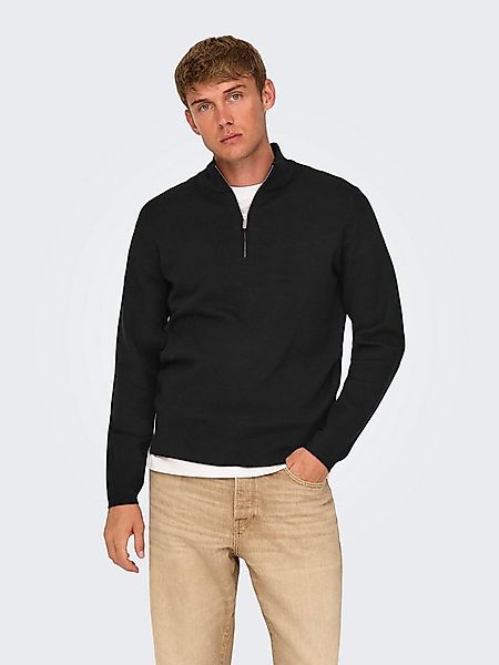 ONLY & SONS Troyer ONSCOOPER REG 12 HALF ZIP HIGH NECK KNIT günstig online kaufen