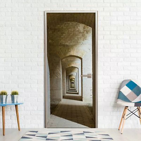 artgeist Türtapete Mysterious Corridor beige Gr. 80 x 210 günstig online kaufen