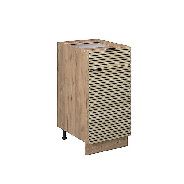 Vicco Küchenunterschrank Fame-Line Eiche Paneel 40 cm ohne Arbeitsplatte günstig online kaufen