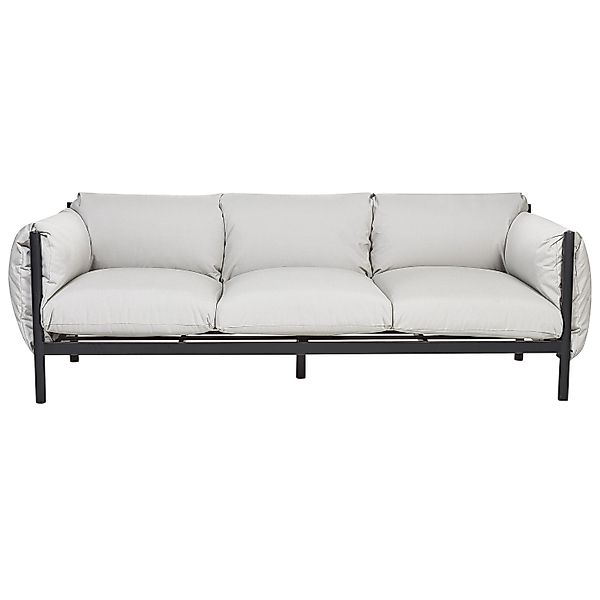 Beliani Gartensofa Grau Schwarz 96x211x80 günstig online kaufen