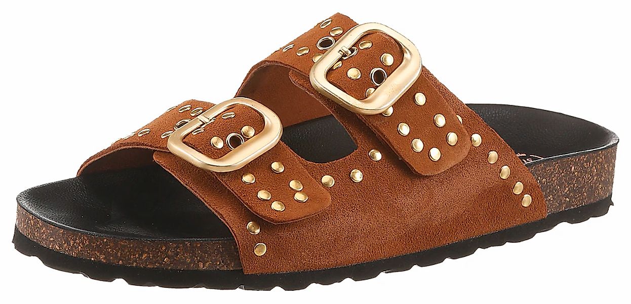 VERBENAS Pantolette Sommerschuh, Hausschuh, Strandschuh mit Nietenverzierun günstig online kaufen