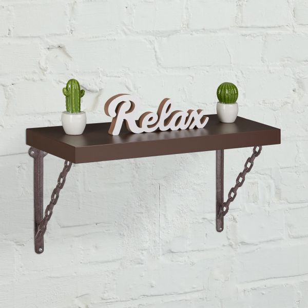 relaxdays Wandregalhalter Regalwinkel 4er Set Ketten-Design, günstig online kaufen