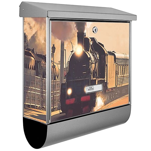 Banjado Briefkasten Edelstahl 38x39x12cm Mit Zeitungsfach Inkl. Montagemate günstig online kaufen