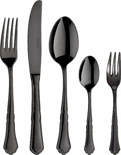 PINTINOX Besteck-Set »Settecento Treasure Total Black« Optik schwarz PVD Be günstig online kaufen