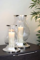 Fink Windlicht »BIG« Silberfarben - aus Metall vernickelt und Glas günstig online kaufen