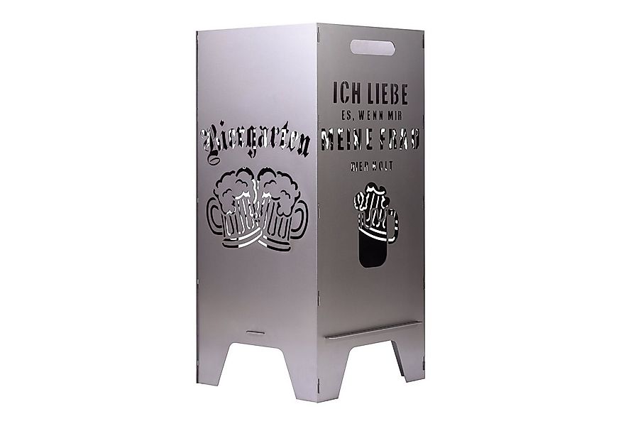 Feuertonnen Bertling Feuerschale XL Feuertonne mit Biergarten Schriftzug Mo günstig online kaufen