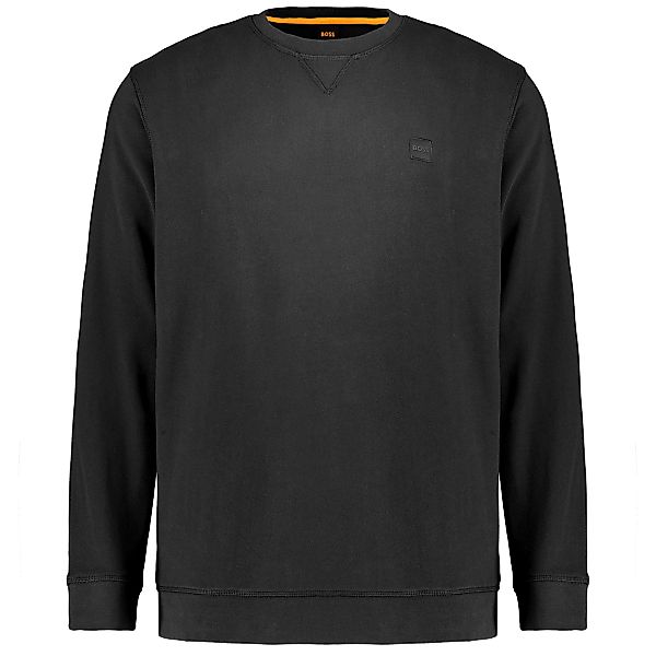 BOSS Sweatshirt aus Biobaumwolle Farbe schwarz Größe: 4XL günstig online kaufen