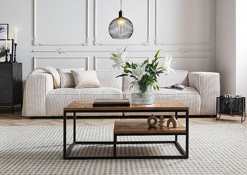 Massivmoebel24 Couchtisch Mango 100x50x43 hellbraun geölt LOUNGE COLLECTION günstig online kaufen