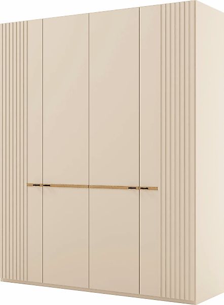 Musterring Drehtürenschrank "Isabelle", Lamellen in Eiche, Griffe in schwar günstig online kaufen