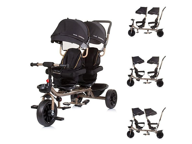 Chipolino Dreirad Geschwisterdreirad Tricycle Hip Hop, zwei Kinder, bis 40 günstig online kaufen