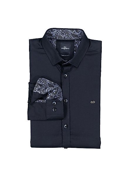 Engbers Langarmhemd engbers Herren Langarm-Hemd uni, Marineblau günstig online kaufen