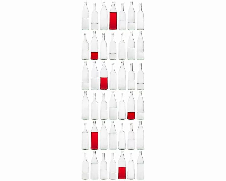 Dekopanel "Glasflaschen" 1,00x2,80 m / Glattvlies Brillant günstig online kaufen