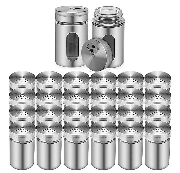 Clanmacy Gewürzständer Gewürzglas 12/24er Set, Glas mit Sichtfenster & 3 -g günstig online kaufen