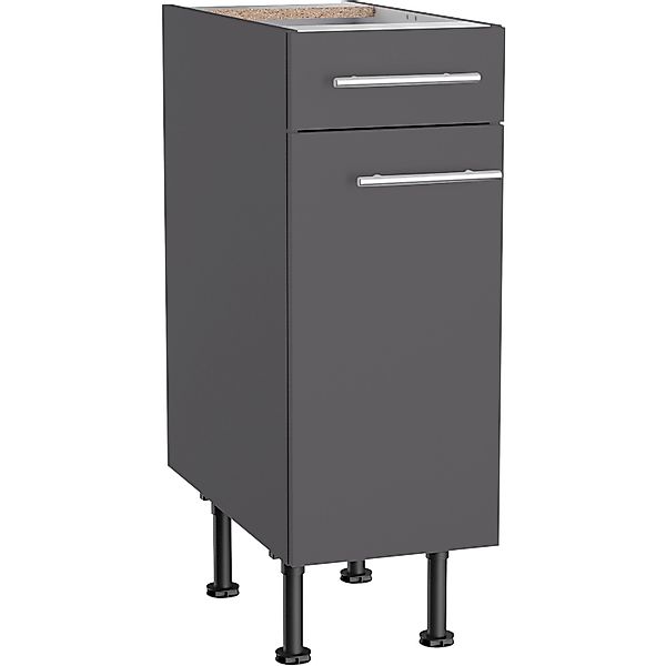 Optifit Küchen-Unterschrank Ingvar420 30 cm x 87 cm x 58,4 cm Anthrazit Mat günstig online kaufen