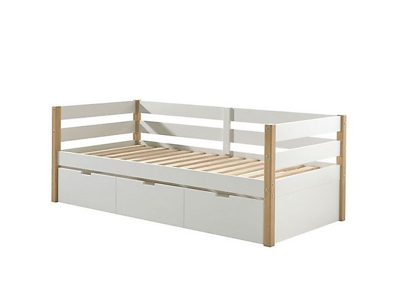 Natur24 Einzelbett Kojen Bett Margrit 211,2 x 76,6 x 97,8 cm Bettschublade günstig online kaufen