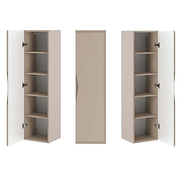 Lomadox Hochschrank DORIDA-140 Badezimmerschrank Highboard Gäste WC 35 cm b günstig online kaufen