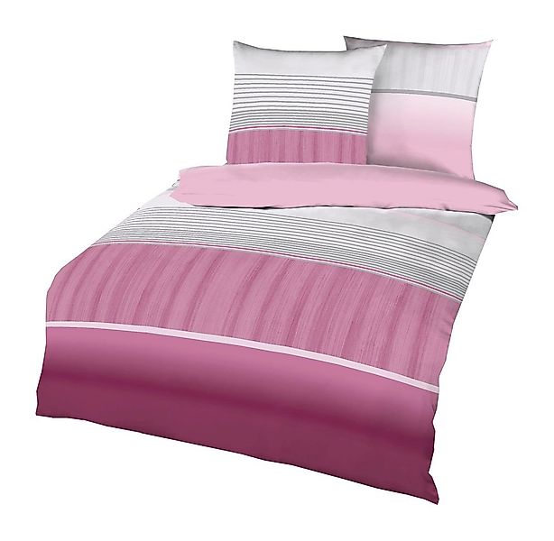 Kaeppel Bettwäsche Kaeppel Linon Renforcé Bettwäsche 2 tlg. Direction Pink günstig online kaufen