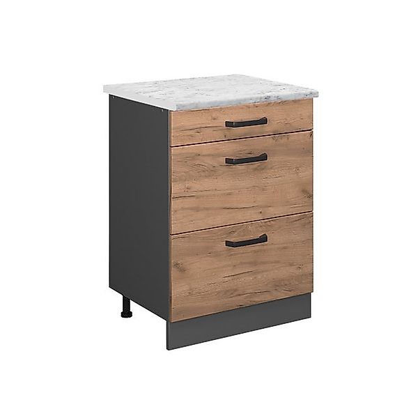 Vicco Unterschrank R-Line, Goldkraft Eiche/Anthrazit, 60 günstig online kaufen