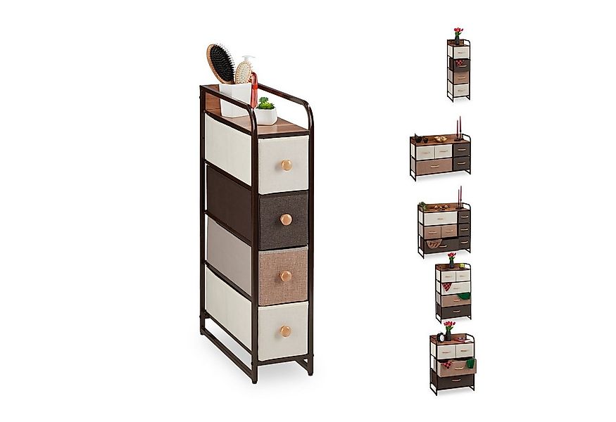 relaxdays Beistellschrank Schubladenschrank vers. Designs E günstig online kaufen