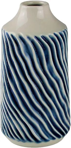 AM Design Dekovase »Welle, blau-weiß, Tischvase aus Keramik«, (1 St.) günstig online kaufen