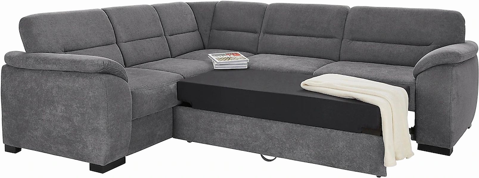 sit&more Ecksofa "Montego L-Form, B: 256cm" wahlweise mit Bettfunktion und günstig online kaufen