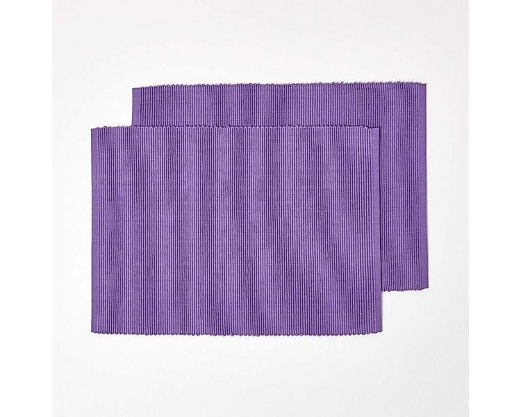 Homescapes Platzset Tischset lila im 2er-Set – 30 x 45 cm, 100% Baumwolle günstig online kaufen