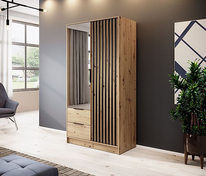 MOEBLO Kleiderschrank JOHN (Latten aus Holz, günstig online kaufen