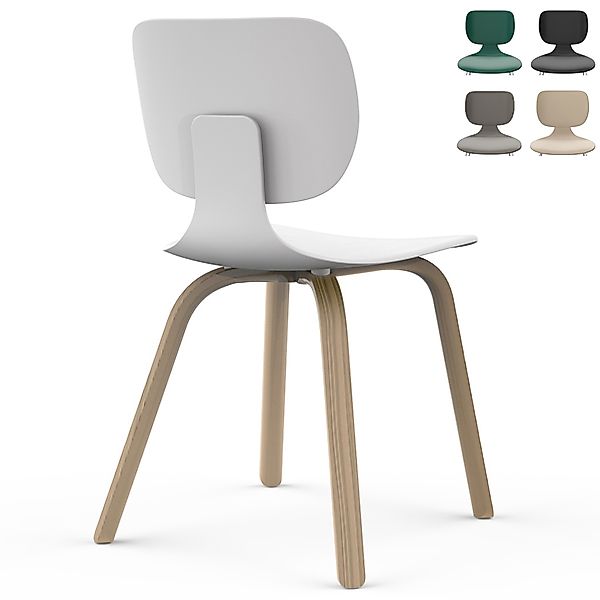 Klöber CoMeet wood com66 | Küchenstuhl | Besucherstuhl | Holzbeine | Konfig günstig online kaufen