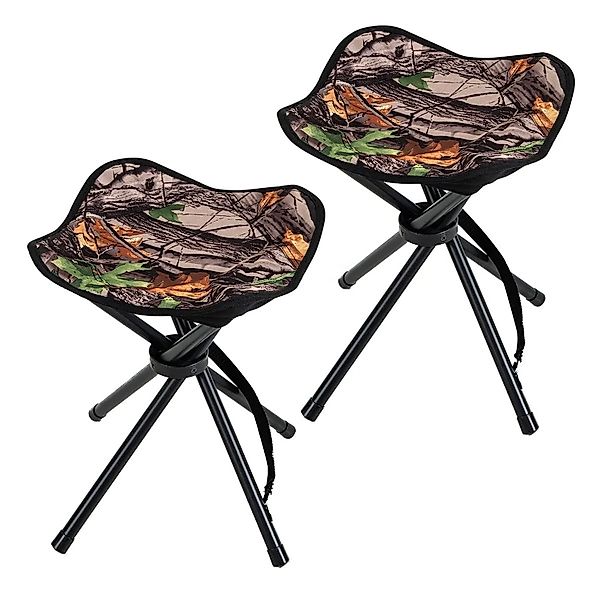 Costway 2er Set Klapphocker Camping Dreibeinhocker mit Schultergurt günstig online kaufen