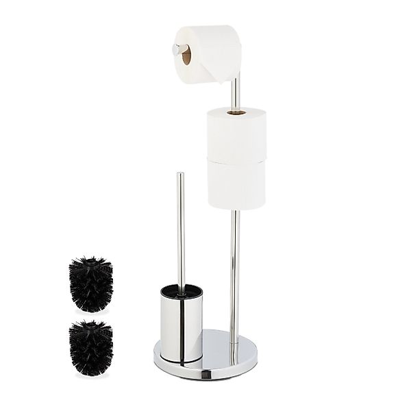 relaxdays WC-Garnitur mit Toilettenpapierhalt, WC, (Set, günstig online kaufen