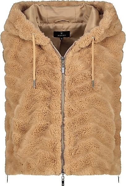 Monari Strickweste 809275 Kapuze und Reißverschluss für praktischen Komfort günstig online kaufen
