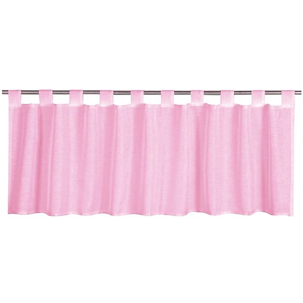 Bestgoodies Bistrogardine mit Schlaufen Noella 160 cm x 45 cm Pink günstig online kaufen