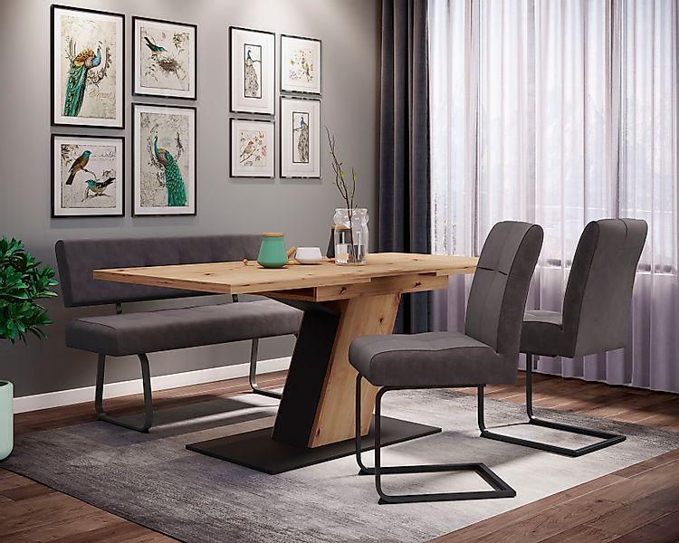 HELA Essgruppe "Luise I G Tisch Sitzbank Stühle" Set, 4 Stk. tlg. Ausziehti günstig online kaufen
