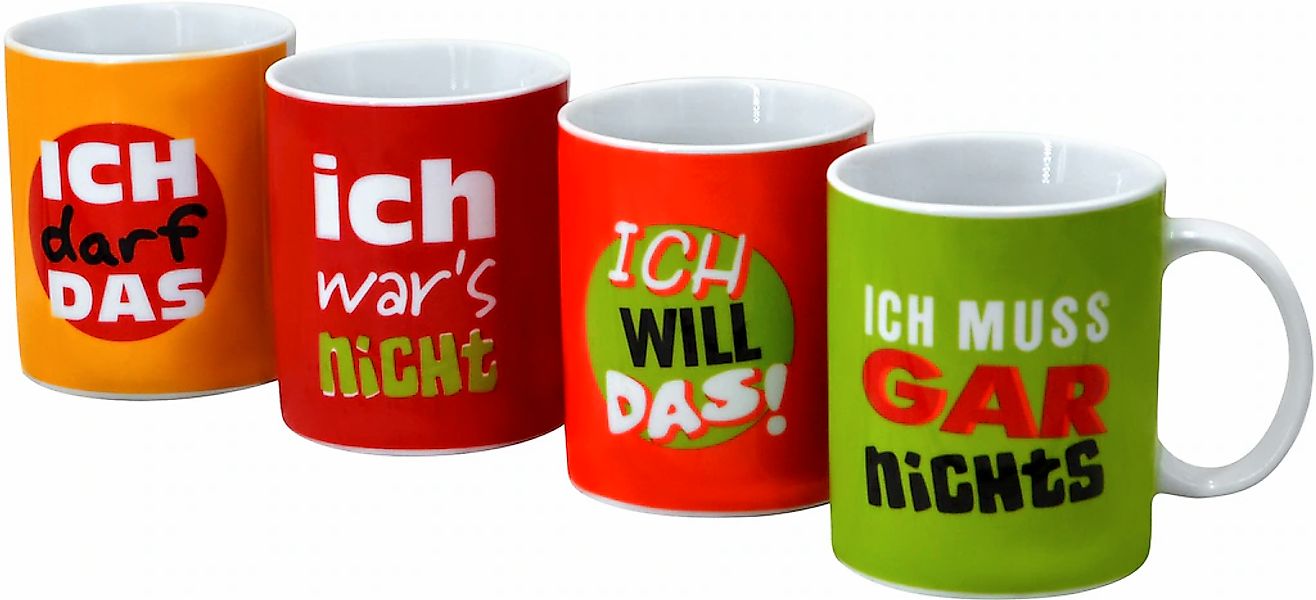Retsch Arzberg Becher "Machosprüche" 4-teilig günstig online kaufen