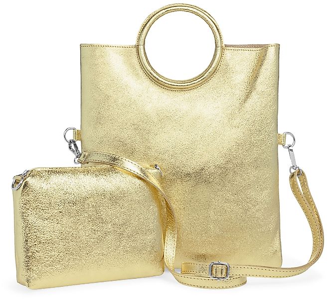 Caspar Umhängetasche 2in1 leder Set Handtasche günstig online kaufen