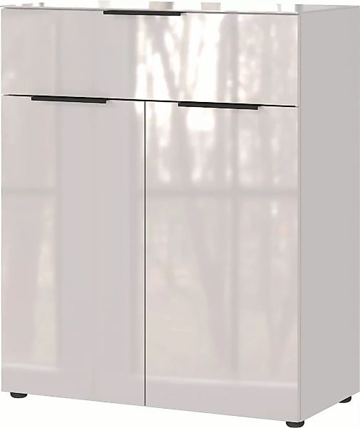 GERMANIA Kombikommode "Oakland mit Glasauflagen,", Breite 83 cm, mit Schubl günstig online kaufen