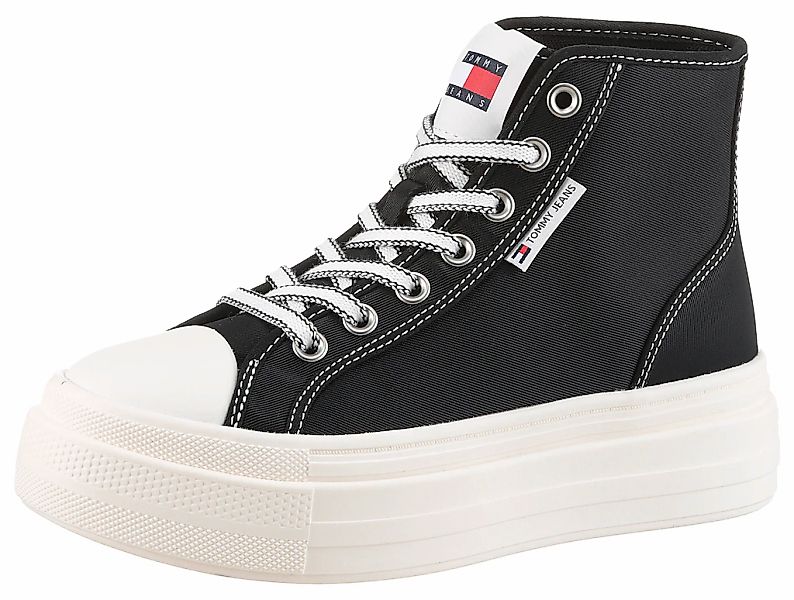 Tommy Jeans Plateausneaker "TJW FOXING FLATFORM SNEAKER HIGH", Freizeitschu günstig online kaufen