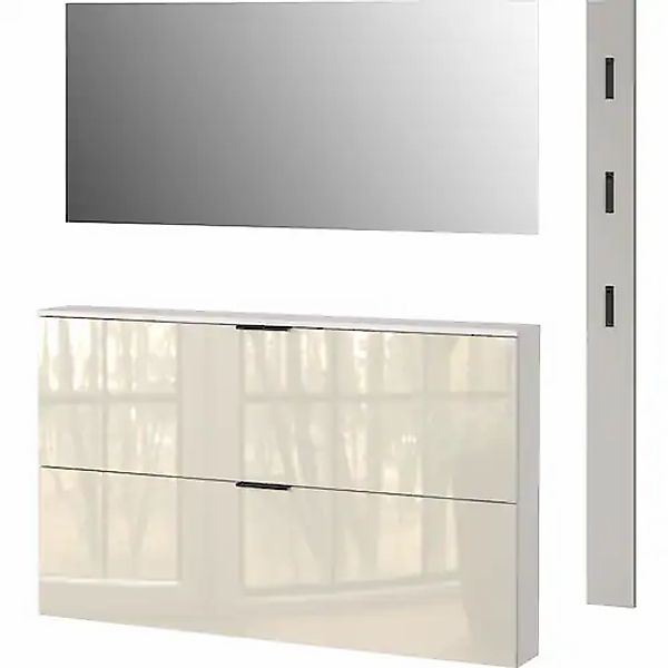 GERMANIA Garderoben-Set »Valega«, (3 St.), inkl. Schuhschrank mit Glasfront günstig online kaufen