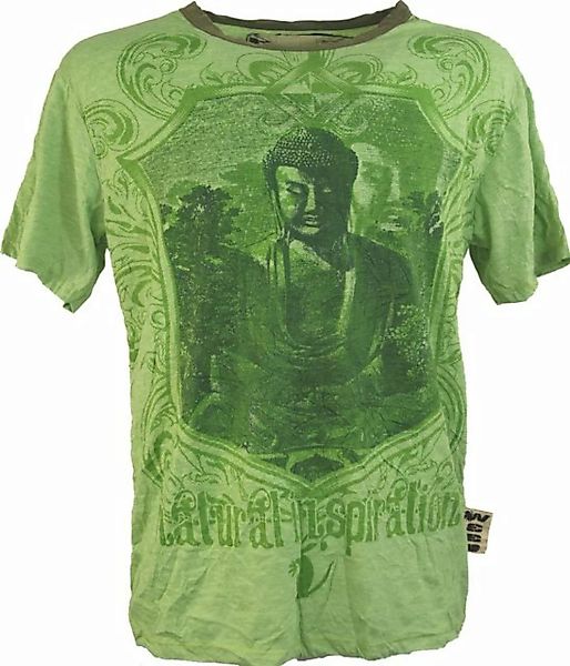 Guru-Shop T-Shirt Weed T-Shirt - Buddha grün Festival, alternative Bekleidu günstig online kaufen
