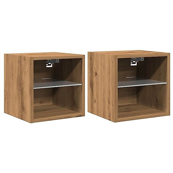 vidaXL TV-Wand TV-Wandschränke mit LED-Leuchten 2 günstig online kaufen