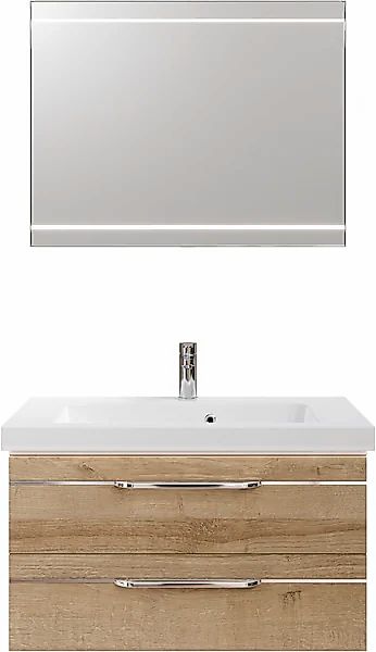 Saphir Badmöbel-Set »Balto 2-teilig Mineralmarmor-Waschtisch mit LED-Spiege günstig online kaufen