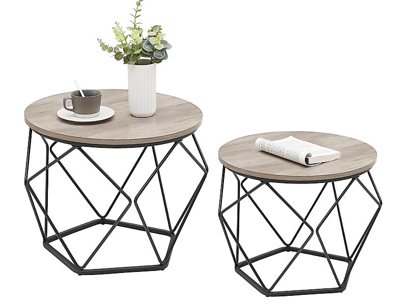 VASAGLE Couchtisch (2er Set), Beistelltisch, abnehmbare günstig online kaufen