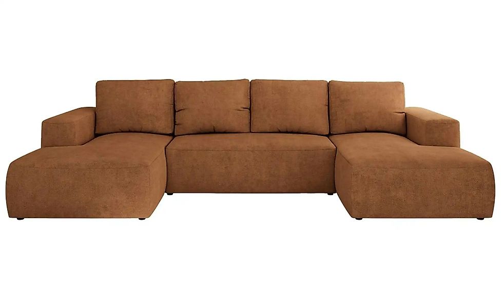 Wohnlandschaft mit Schlaffunktion Trentino ¦ orange ¦ Maße (cm): B: 334 H: günstig online kaufen