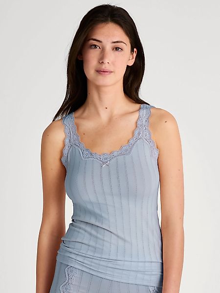 CALIDA Tanktop "Etude Toujours" zarte Spitze, Nadelstreifen-Design, Cotton- günstig online kaufen