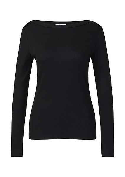 s.Oliver Langarmshirt T-Shirt Geripptes Langarmshirt mit U-Boot-Ausschnitt günstig online kaufen