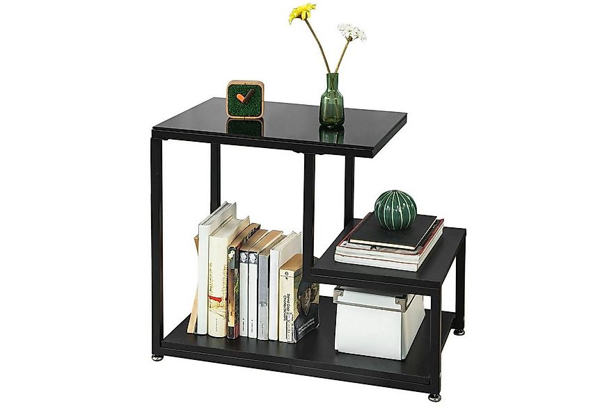 SoBuy Beistelltisch FBT65, Wohnzimmertisch Nachttisch Nachtschrank, mit Gla günstig online kaufen